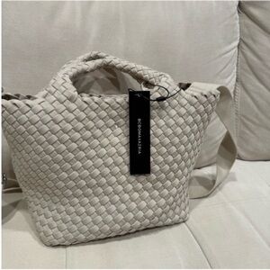 NWT BCBGMaxAzria Women’s Sand Woven Tote Bag